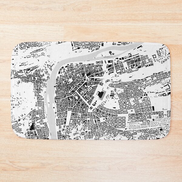 Item preview, Prague black & white building city map designed and sold by Intrepix.