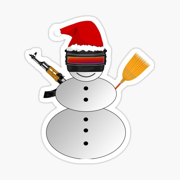 Weihnachten PUBG Schneemann Sticker
