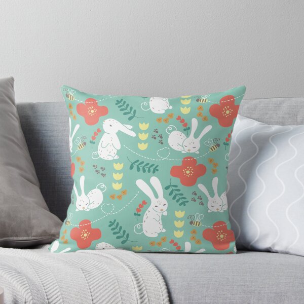 Rabbit Season Throw Pillow