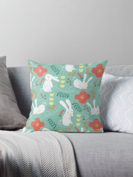 Rabbit Season Throw Pillow