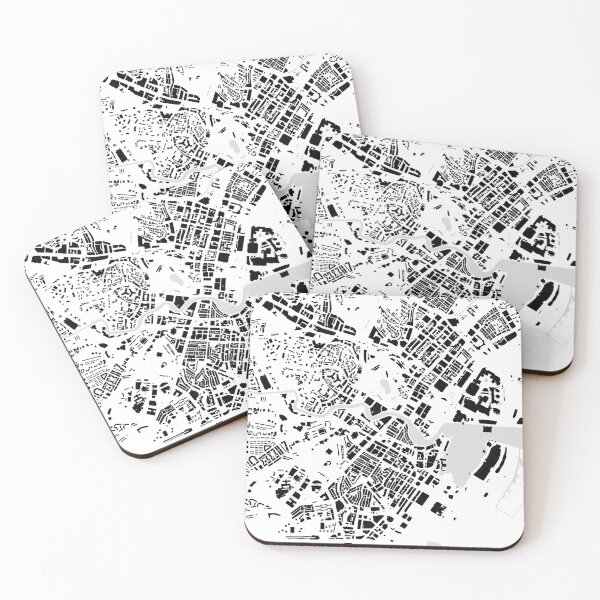 Item preview, Singapore black & white building city map designed and sold by Intrepix.