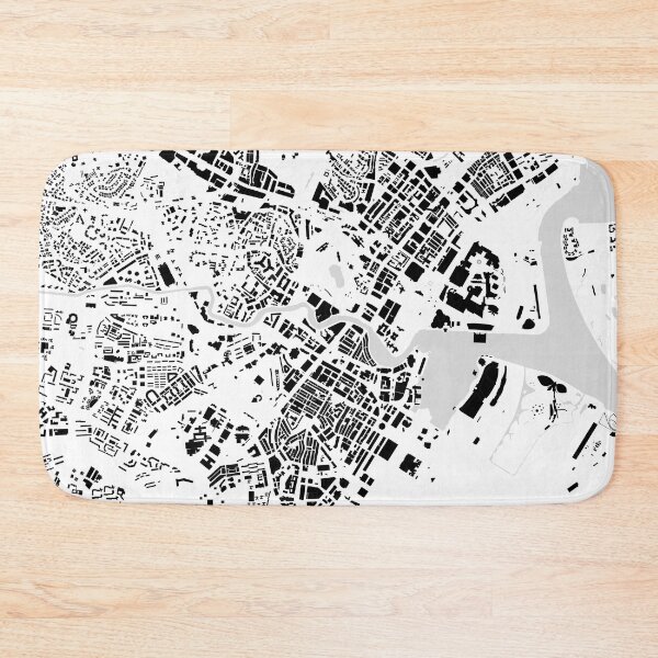 Item preview, Singapore black & white building city map designed and sold by Intrepix.