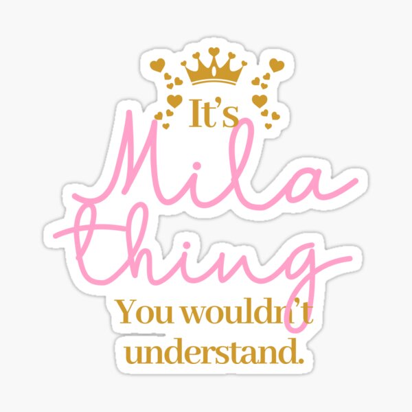  Mila Name Funny Fake Definition Design Meme Mila Funny Fake  Definition Women, Girl, Baby Name Throw Pillow, 16x16, Multicolor : Home &  Kitchen