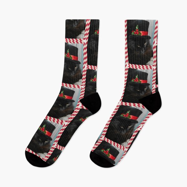 Artikelvorschau, Gruselig die Katze in seinem Weihnachtszylinder entworfen und verkauft von angcreations.