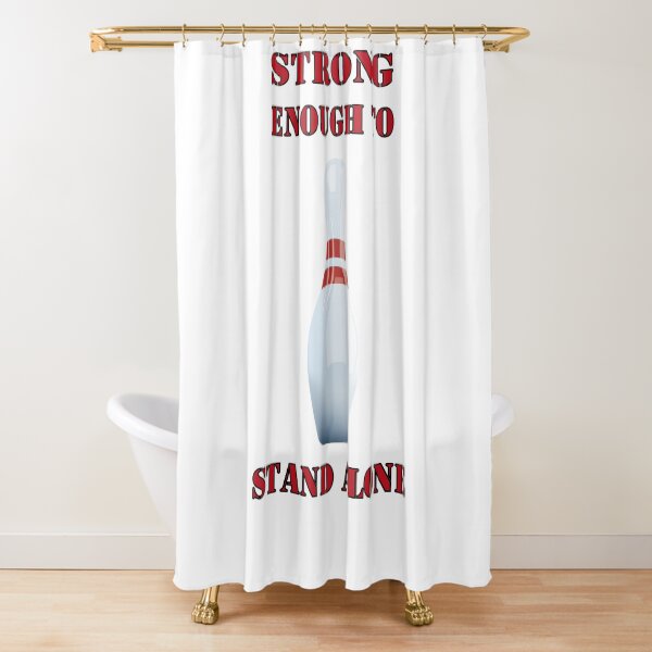Strong Bowling Pin Shower Curtain