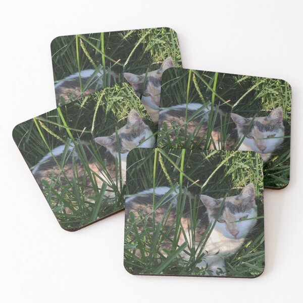 Item preview, farm cat resting in the grass designed and sold by Eliza Hartman.