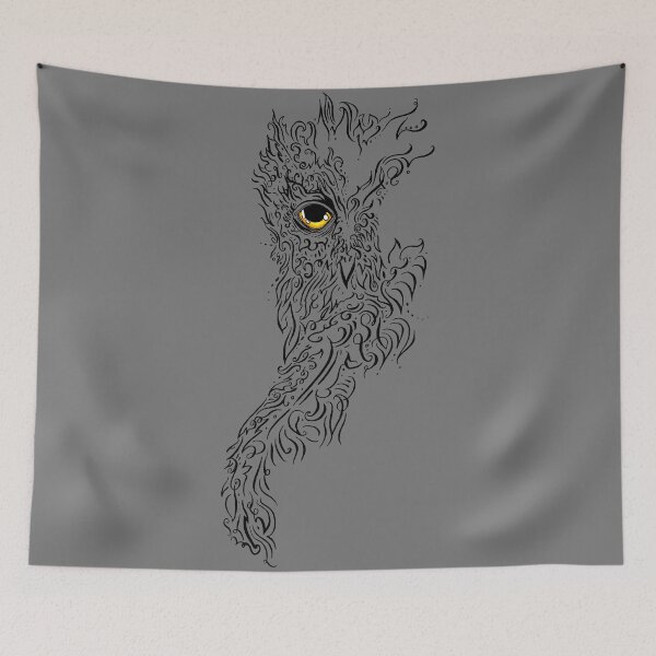 Item preview, Owl Calligraphic Flourish Tattoo designed and sold by Jarrod Vandenberg.