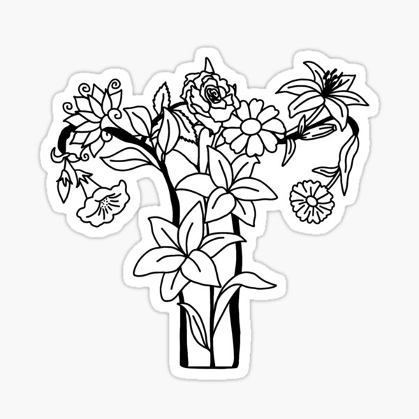 Flowering Uterus Sticker