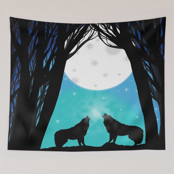 Item preview, Wolf howling at the moon designed and sold by Eikia.