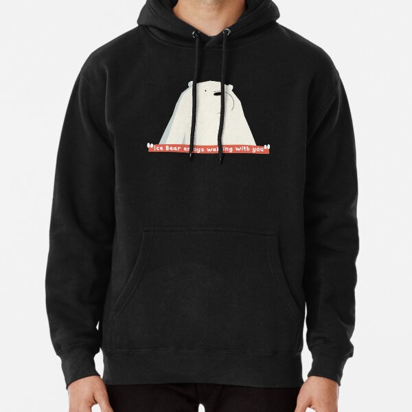 We Bare Bears™ | Cita de Polar: “Ice Bear enjoys walking with you”. Sudadera con capucha