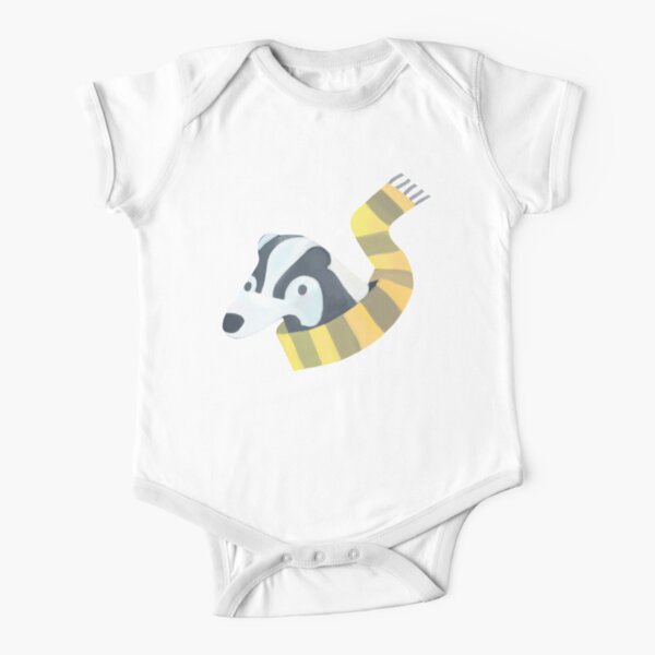Happy Badger avec foulard noir et jaune Body manches courtes