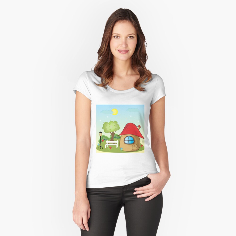 Item preview, Fitted Scoop T-Shirt designed and sold by vectormarketnet.