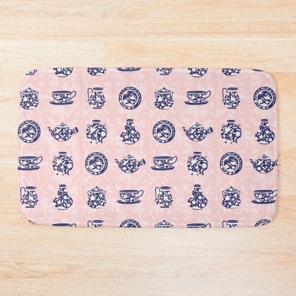 Item preview, Blue Porcelain on Pink Background designed and sold by kapotka.