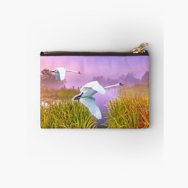 Item preview, Mute Swans Over Marshes designed and sold by FineArtography.