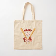 Play Baseball Emoji JoyPixels Softball Fan Cotton Tote Bag