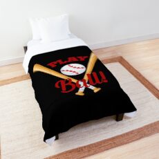 Play Baseball Emoji JoyPixels Softball Fan Comforter
