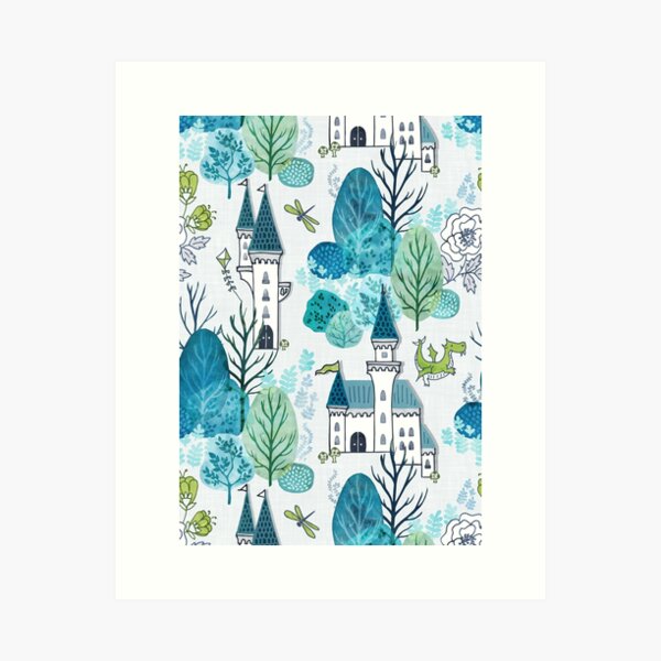 Item preview, Fairy tale woods blue designed and sold by adenaJ.
