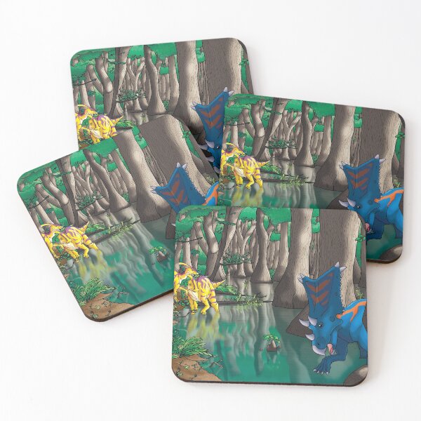 Item preview, Dinosaur Swamp - Chasmosaurus and Parasaurolophus designed and sold by GoldenArchelon.