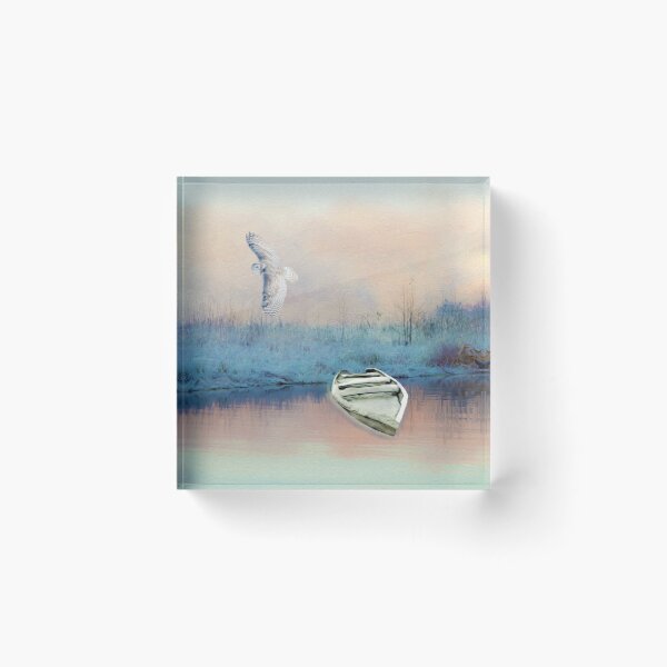 Item preview, Snowy Owl Above Frosted Shore designed and sold by FineArtography.