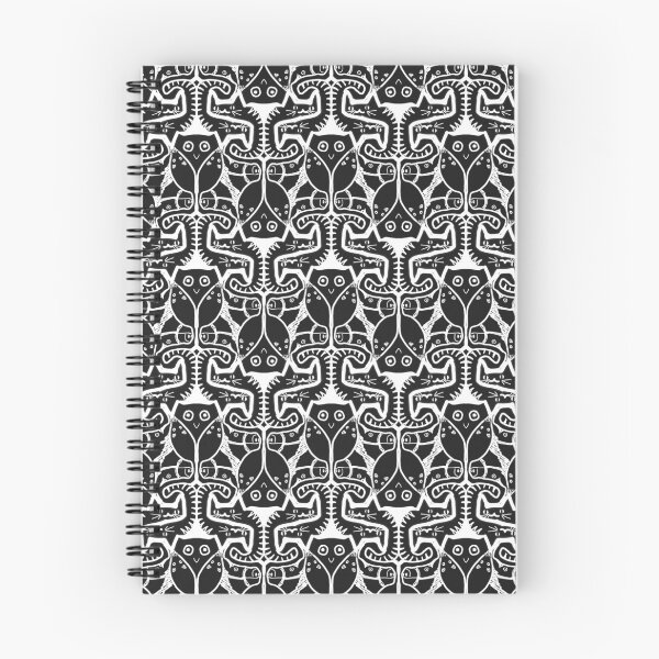 Item preview,  Cats, Mice, Owls, and Horses black and white geometric pattern  designed and sold by SaltCitySage.