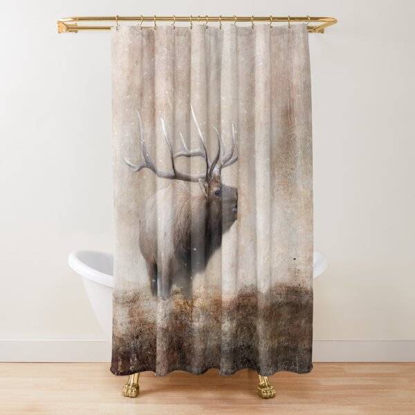 Bugling Bull Elk Shower Curtain