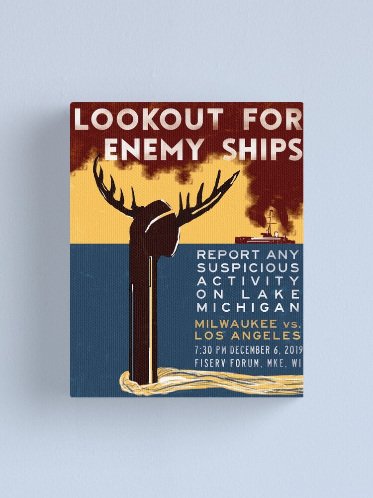 Alternate view of Lookout for Enemy Ships Canvas Print