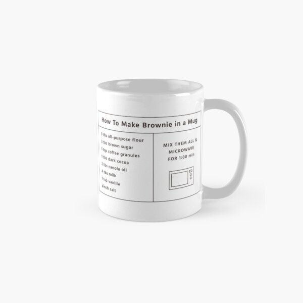 How To Make Brownie in a Mug Recipe Print Classic Mug