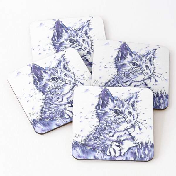 Item preview, CAT - watercolor and ink portrait.1 designed and sold by lautir.