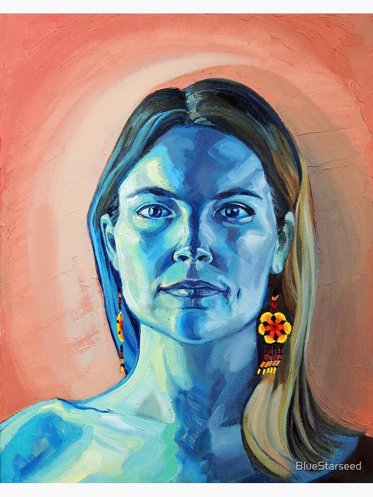 Artwork view, Peyote Woman (self portrait) designed and sold by BlueStarseed