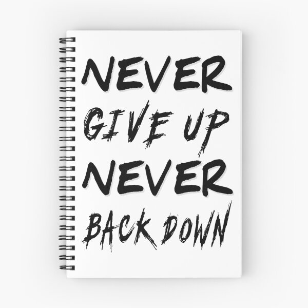 Item preview, Never Give Up Never Back Down (Black) designed and sold by SoulArtLove.