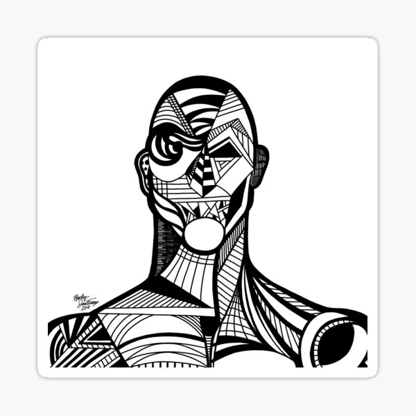 Abstract Portrait 2 Sticker