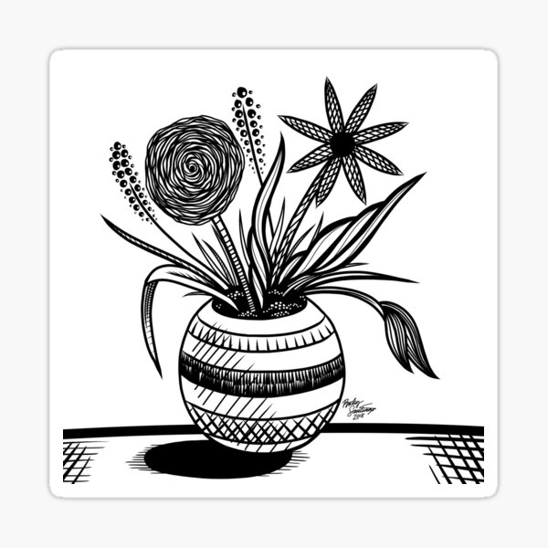 Abstract Flowers 1 Sticker
