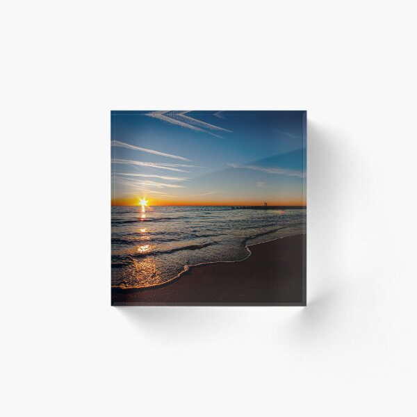 Sunrise Buckroe Beach Hampton, Va dec 6th 2019 Acrylic Block