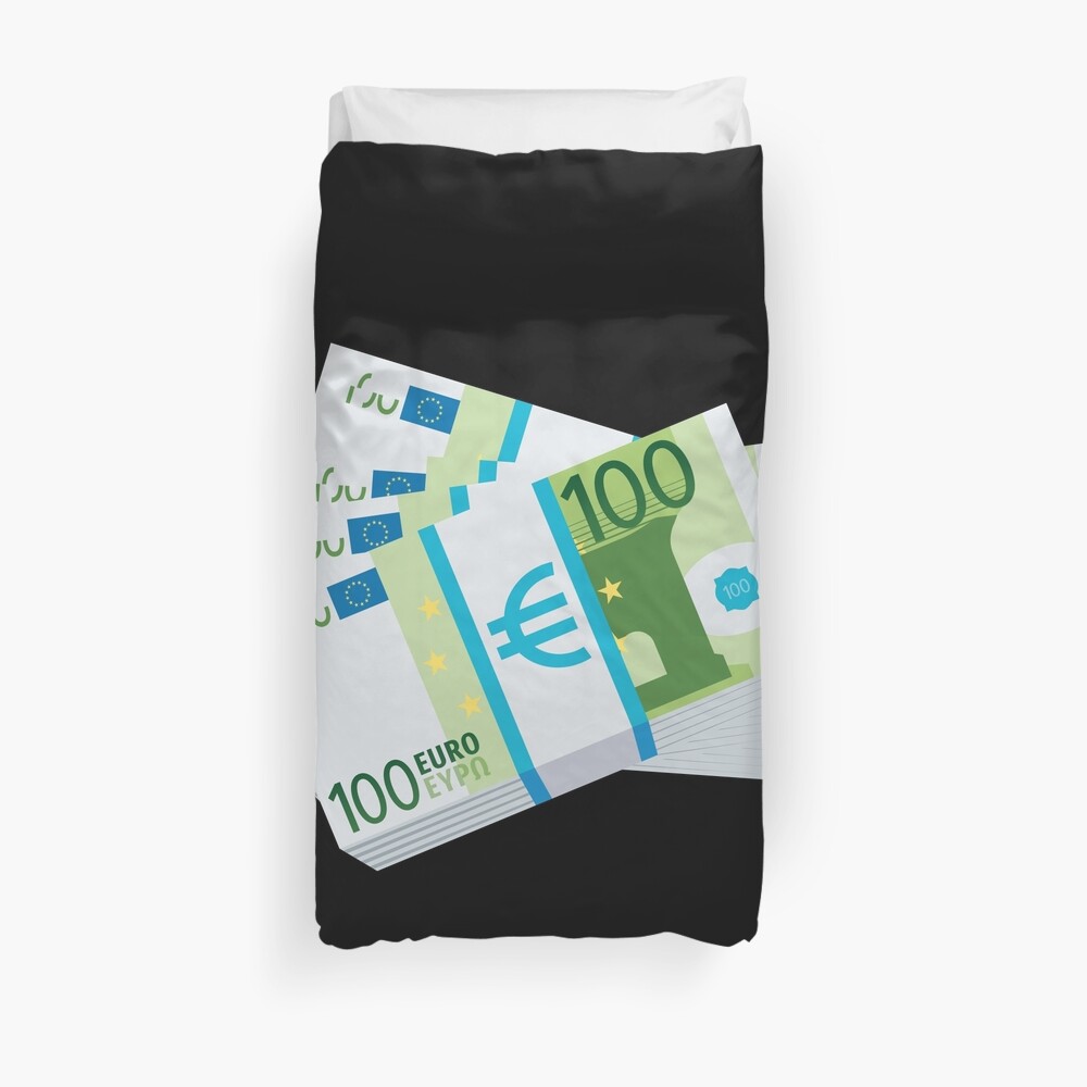 European Euros Emoji JoyPixels Cash Money Duvet Cover