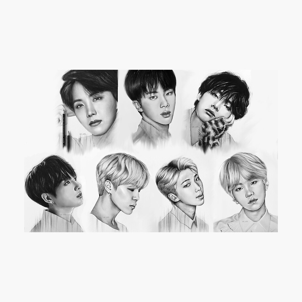 pencil sketch Images • 💜 Sumellikan...BTS ARMY 💜 (@ot7krishna) on  ShareChat