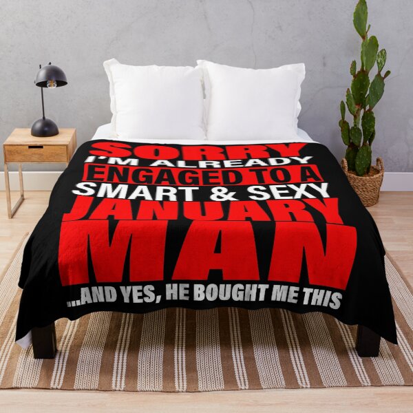 Item preview, Sorry I'm Already Engaged To Smart And Sexy January Man - Valentine's Day and Engagement Announcement Matching Couple Gift Ideas designed and sold by ASClothDesign.