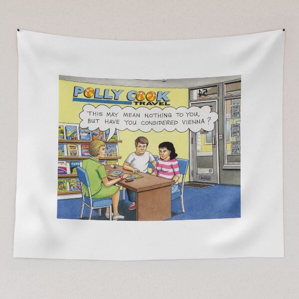 Item preview, Vienna pop song-inspired cartoon joke designed and sold by Retroblast.