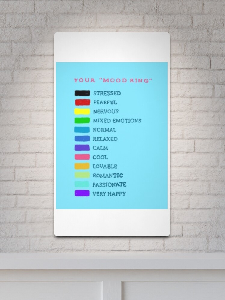 How ya feelin? Mood Ring Color Guide  Art Board Print for Sale by