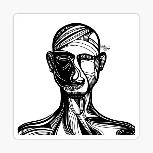 Abstract Portrait 3 Sticker