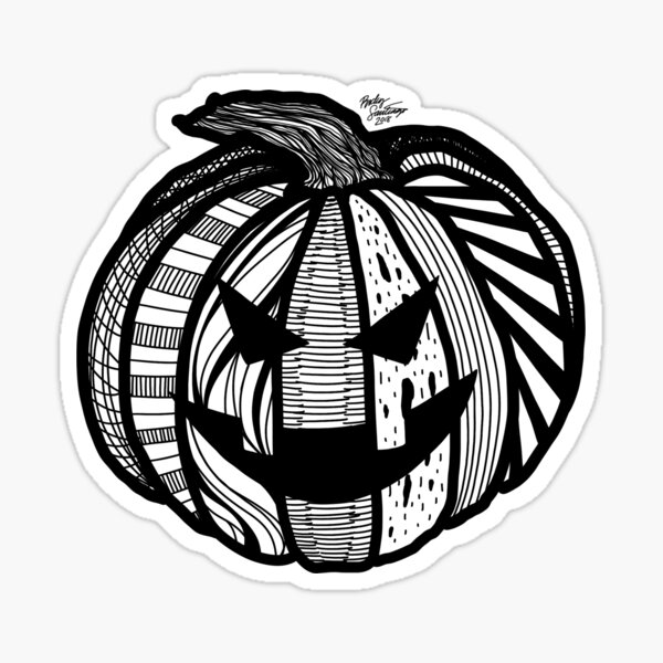 Abstract Jack-o'-lantern Sticker