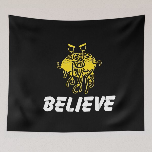 Item preview, Spaghetti Monster Believe Atheist God Faith designed and sold by MooonTees.