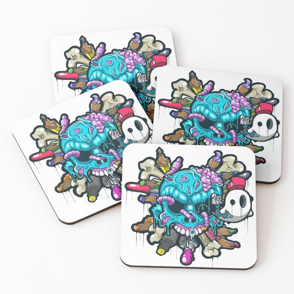 Item preview, Skull Face x Lonely Ghost Art Print by Maniak designed and sold by maniakdraws.