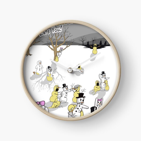 Zombie Snowmen Clock
