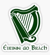Éirinn go Brách Harp Sticker