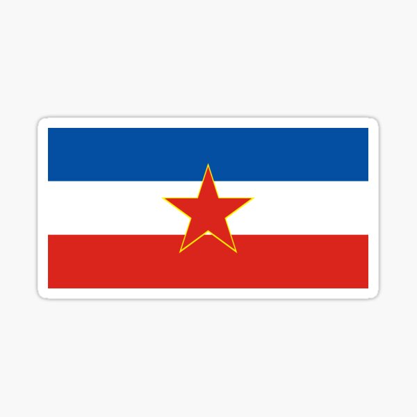 flag of yugoslavia Sticker