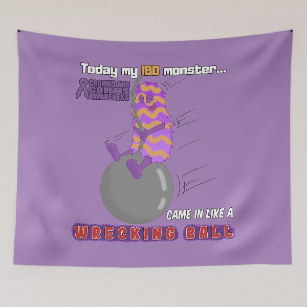 Item preview, IBD Monster, Wrecking Ball - Crohn's and Colitis Awareness designed and sold by poo-tee.