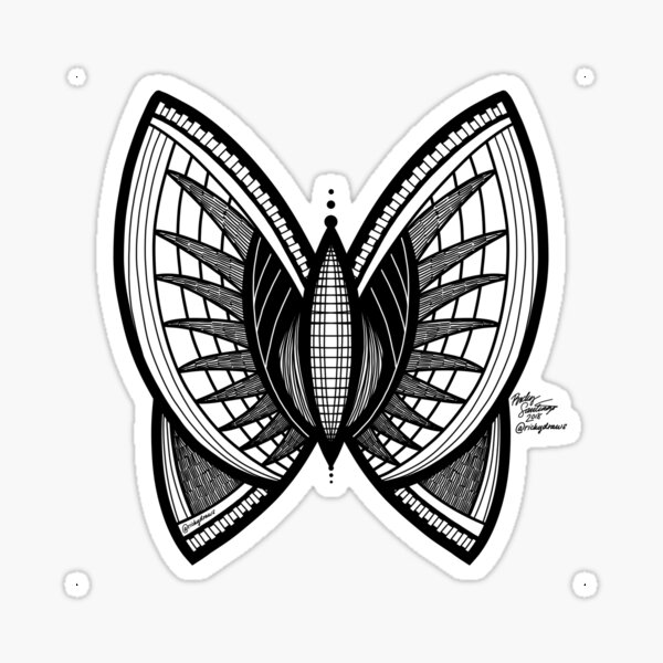 Abstract Butterfly Sticker