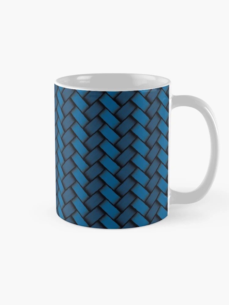 Thumbnail 3 of 6, Coffee Mug, Wicker Weave - Blue [Roufxis-Rb] designed and sold by RoufXis.