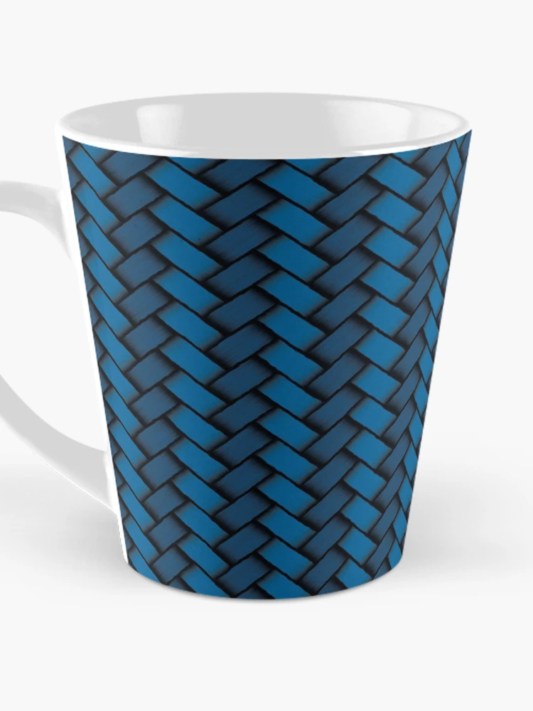 Thumbnail 3 of 4, Coffee Mug, Wicker Weave - Blue [Roufxis-Rb] designed and sold by RoufXis.