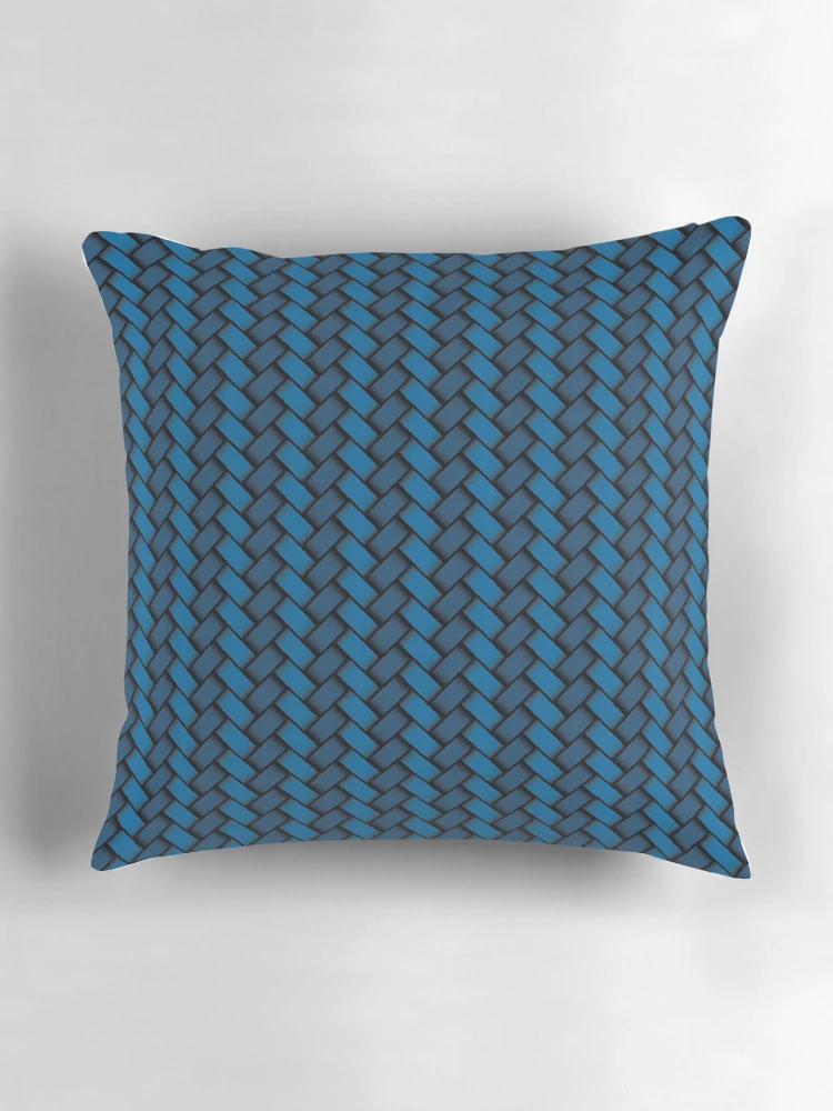 Thumbnail 3 of 4, Pillow, Wicker Weave - Blue [Roufxis-Rb] designed and sold by RoufXis.